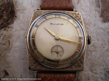 Load image into Gallery viewer, Bulova from Sixties with Original Two Tone Dial and Textured Bezel , Manual, 29x38mm