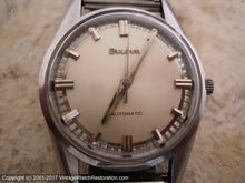 Load image into Gallery viewer, Bulova Two-Tone Silver Dial from the Sixties, Automatic, Large 34mm