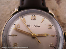 Load image into Gallery viewer, Mid Fifties Bulova with Stellar Dial and Decoratively Turned Lugs, Manual, 31.5mm