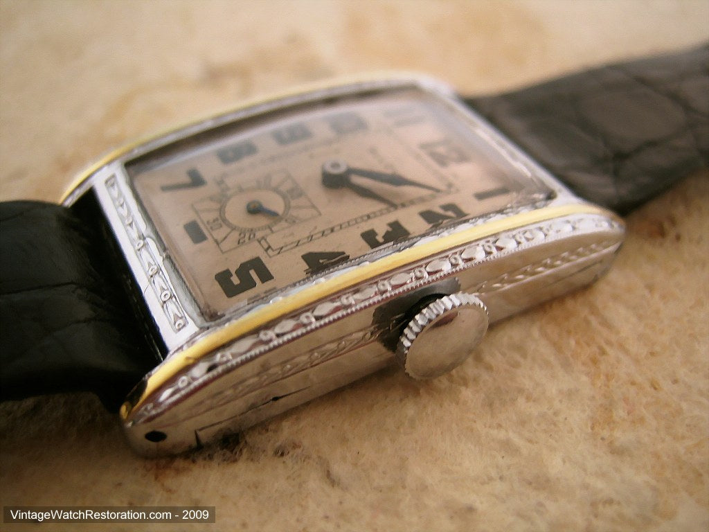 Original Ornate Bulova Tank, Manual, 25x37mm – Vintage Watch