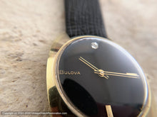 Load image into Gallery viewer, Bulova Black Dial with Diamond Marker at Twelve, Manual, 34x39.5mm