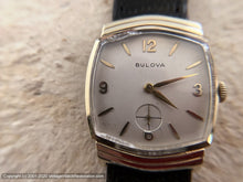 Load image into Gallery viewer, Bulova with Ivory Dial in Chevron Style Case, Manual, 29x34mm