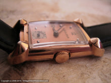 Load image into Gallery viewer, Sweet Bulova Rose Gold Dial with Deco Pyramid Tip Case, Manual, 21.5x38mm