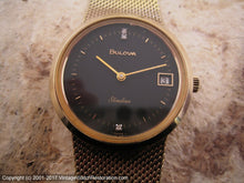 Load image into Gallery viewer, Bulova 'Slimline' Charcoal Gray Dial with Date and Amazing Mesh Bracelet (OC), Manual, 34mm