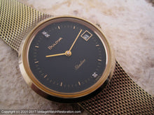 Load image into Gallery viewer, Bulova 'Slimline' Charcoal Gray Dial with Date and Amazing Mesh Bracelet (OC), Manual, 34mm