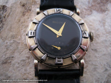 Load image into Gallery viewer, Fifties Era Bulova 'Air King' Black Dial Deco Style, Manual, 30.5mm