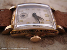 Load image into Gallery viewer, Bulova in Cross Quadrant Dial in Fancy Golden Case (OC), Manual, 25x37.5mm