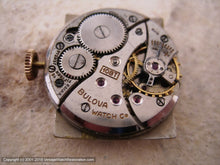 Load image into Gallery viewer, Bulova in Cross Quadrant Dial in Fancy Golden Case (OC), Manual, 25x37.5mm