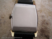 Load image into Gallery viewer, Bulova Early Model in Decorative Bezel Tonneau Case, Manual, 26x38.5mm