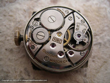 Load image into Gallery viewer, Bulova Early Model in Decorative Bezel Tonneau Case, Manual, 26x38.5mm