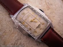 Load image into Gallery viewer, Bulova Rare 'President' Model with Rotary Second Dial in Stepped Case, Manual, 25.5x33mmmm