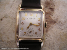 Load image into Gallery viewer, Bulova in Art Nouveau Style Light Gold Case with Presentation Box , Manual, 25x39mm