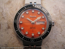 Load image into Gallery viewer, Bulova Snorkel 666 Feet Orange Dial Day Date, Automatic, 40x43mm
