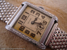 Load image into Gallery viewer, Bulova 'Revere' Depression Era Beauty with Original Box and Bracelet, Manual, 27x33mm
