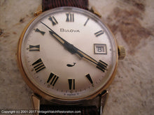 Load image into Gallery viewer, Bold and Beautiful Bulova Whale Model with Decorative Roman Dial, Manual, 33mm