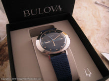 Load image into Gallery viewer, Bulova 23 Blue Dial in Oval Case with Date, Automatic, 39x33.5mm
