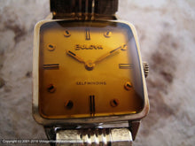 Load image into Gallery viewer, Rounded Square Bulova with Amber Crystal, Automatic, 27x25.5mm