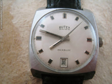 Load image into Gallery viewer, Striking Butex Brushed Stainless Steel Square Tonneau with Date, Manual, 33.5x37.5mm