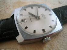 Load image into Gallery viewer, Striking Butex Brushed Stainless Steel Square Tonneau with Date, Manual, 33.5x37.5mm