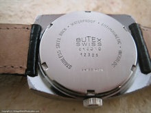 Load image into Gallery viewer, Striking Butex Brushed Stainless Steel Square Tonneau with Date, Manual, 33.5x37.5mm