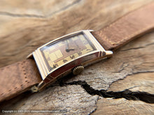 Load image into Gallery viewer, Benrus Salmon-Off White Dial in Curved Rectangular Case, Manual, 26x41mm