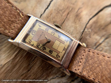 Load image into Gallery viewer, Benrus Salmon-Off White Dial in Curved Rectangular Case, Manual, 26x41mm