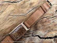 Load image into Gallery viewer, Benrus Salmon-Off White Dial in Curved Rectangular Case, Manual, 26x41mm