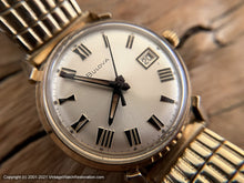 Load image into Gallery viewer, Bulova 1969 Bold Roman Numerals and Date, Manual, 33.5mm