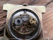 Load image into Gallery viewer, Bulova Original Silver Cross Hair Design Dial in Golden Square Case , Manual, Square 31x31mm
