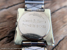 Load image into Gallery viewer, Bulova Original Silver Cross Hair Design Dial in Golden Square Case , Manual, Square 31x31mm