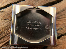 Load image into Gallery viewer, Bulova Gray Dial, Quandrant Crystal, White Gold Filled Rectangular Case, Manual, 22x38mm