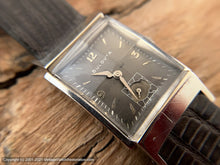 Load image into Gallery viewer, Bulova Gray Dial, Quandrant Crystal, White Gold Filled Rectangular Case, Manual, 22x38mm