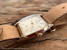 Load image into Gallery viewer, Bulova 17 Jewels Tonneau Gem with Pigskin Strap, Manual, 27.5x36.5mm