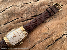 Load image into Gallery viewer, Bulova USA-Made Cal 10AX, Art Deco Tonneau Case, Manual, 26x37mm
