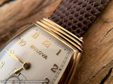 Load image into Gallery viewer, Bulova USA-Made Cal 10AX, Art Deco Tonneau Case, Manual, 26x37mm