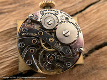 Load image into Gallery viewer, Bulova Mellow Yellow Dial in Stepped Decorative Art Deco Case, c.1934, Manual, 25x35mm
