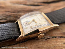 Load image into Gallery viewer, Bulova c.1946 in Angular Case, Domed Crystal and Near Perfect Silver Dial, Manual, 25x36