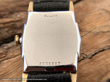 Load image into Gallery viewer, Bulova c.1946 in Angular Case, Domed Crystal and Near Perfect Silver Dial, Manual, 25x36