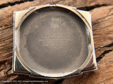 Load image into Gallery viewer, Bulova c.1946 in Angular Case, Domed Crystal and Near Perfect Silver Dial, Manual, 25x36