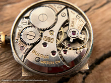 Load image into Gallery viewer, Bulova c.1946 in Angular Case, Domed Crystal and Near Perfect Silver Dial, Manual, 25x36