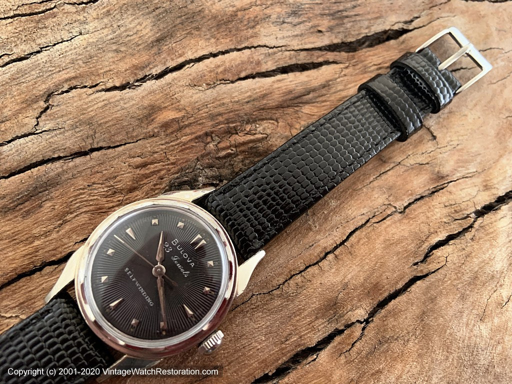 Bulova 23 Jewel Restoration Bulova 23 Jewel Black Dial With