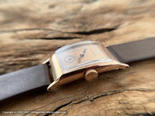 Load image into Gallery viewer, Bulova Copper Dial in a 14K Rose-Gold Rectangular Case, Manual, 21.5x39mm