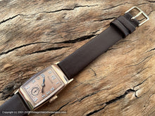 Load image into Gallery viewer, Bulova Copper Dial in a 14K Rose-Gold Rectangular Case, Manual, 21.5x39mm
