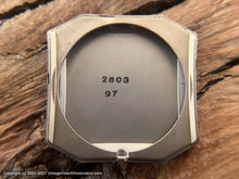 Load image into Gallery viewer, Bulova NOS Perfect Original Silver Dial in Octagonal Case, with Original Box, Manual, 27x35mm