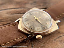 Load image into Gallery viewer, Bulova 'President' Asymmetrical Shield Case with Patina, Manual, 32x37mm