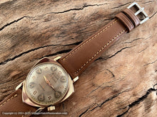 Load image into Gallery viewer, Bulova 'President' Asymmetrical Shield Case with Patina, Manual, 32x37mm