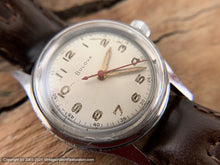 Load image into Gallery viewer, Bulova Original Silver Dial with Applied Numbers, Detailed Second Ticks & Red Sweep Second Hand, Manual, 31mm