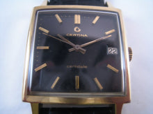 Load image into Gallery viewer, Certina Large Black Square Certidate, Manual, Large 31x31mm