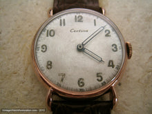 Load image into Gallery viewer, Early Certina Pink Gold Tear Drop Case, Manual, 33mm