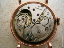 Load image into Gallery viewer, Early Certina Pink Gold Tear Drop Case, Manual, 33mm